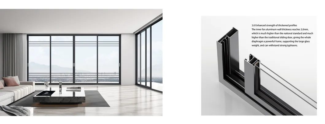 Panorama cửa trượt nhôm, cửa ngăn văn phòng hẹp 5