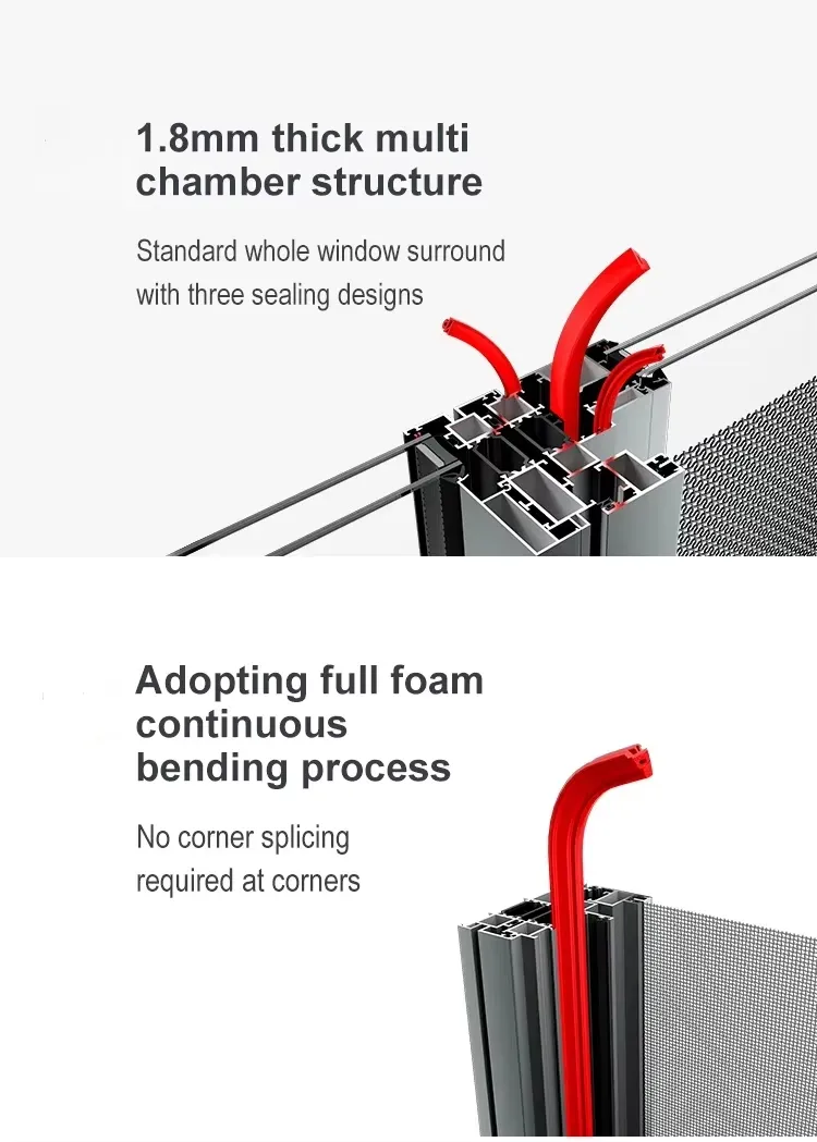 Tương lai không khí chống thấm Bottom Awning cửa sổ nhiệt cách nhiệt nhà Aluminum cửa sổ cho ban công 3