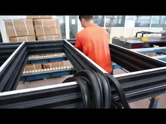 Cửa trượt nhôm gọn gàng 2mm Khung mở ngang Cửa trượt kính