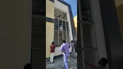 Thiết lập tường rèm nhôm, kính kính kép có khả năng mở