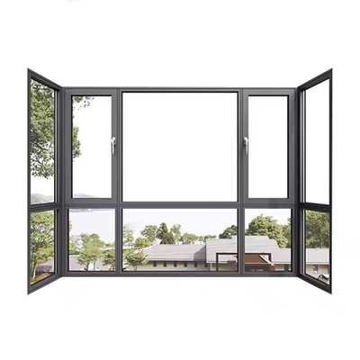 Cửa sổ mở ra bên trong không thấm nước Cửa sổ nhôm hexagon cho tòa nhà hiện đại