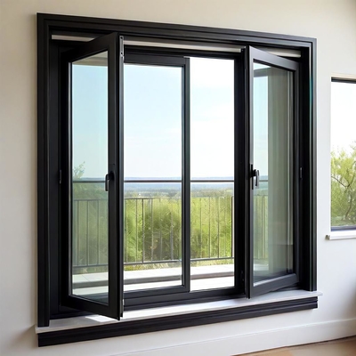 Atomic White Thương mại Aluminium Casement Window Insulating Glass Aluminum Window