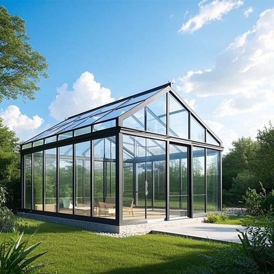 Custom Aluminium Glass House Bảo vệ tia UV Bên ngoài Glass Sunroom