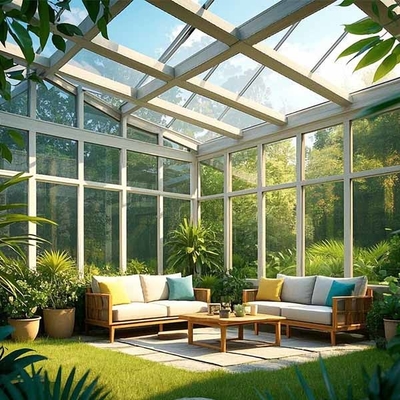 Phòng tắm nắng tùy chỉnh thoải mái, Đồng nhôm Sunshine Sunroom